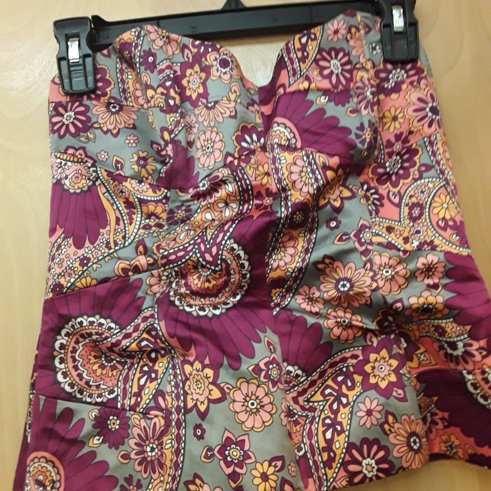 French Connection pink brocade halter top 4